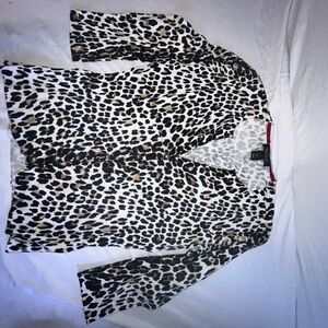 White House Black Market Leopard Print Camisole in Black, White, Tan